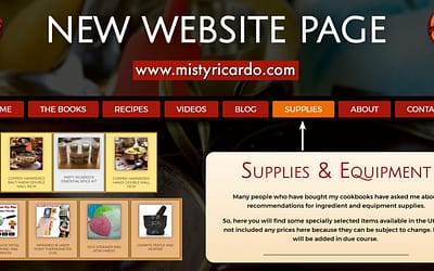New Website Page – Supplies & Equipment