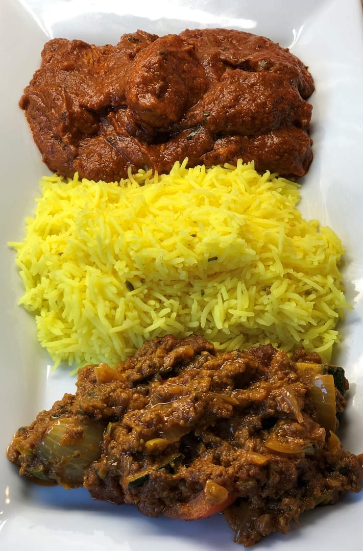 Pilau Rice with Curries