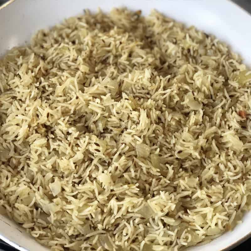 Cumin & Onion Pilau Rice in a Bowl