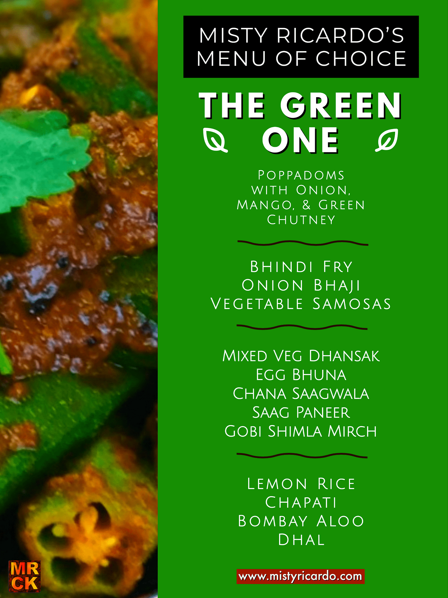 Menu of Choice D: THE GREEN ONE