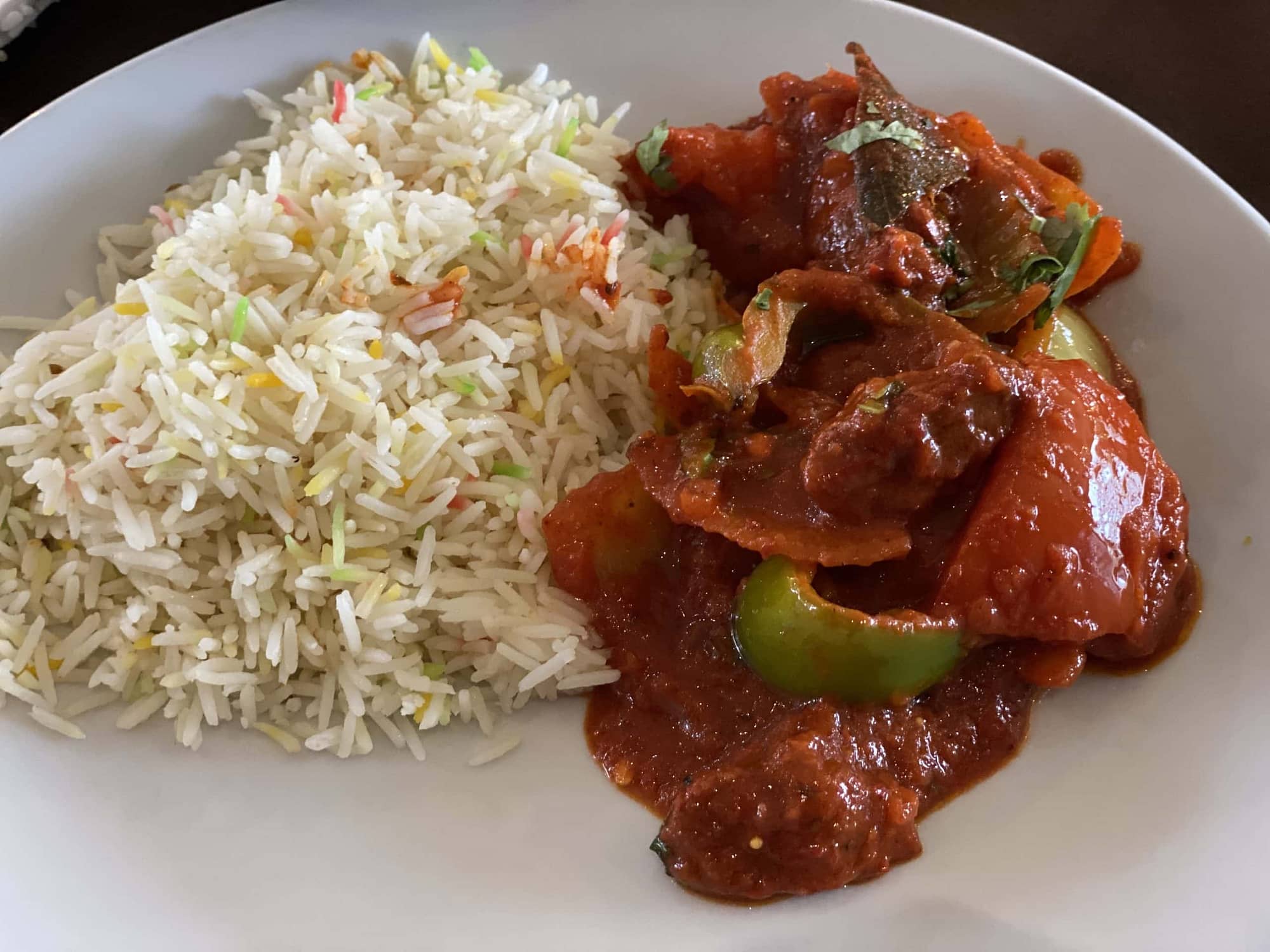 Lamb Balti & Pilau Rice at Bombay 8 Restaurant